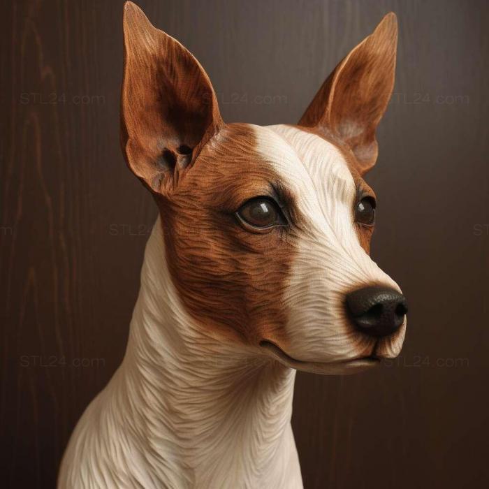 Nature and animals (Rat Terrier dog 2, NATURE_5714) 3D models for cnc